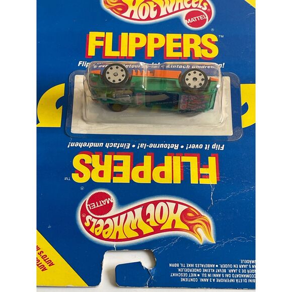 HOT WHEELS - FLIPPERS - Orange/Green 6020 - Rare Model Vintage Diecast Cars 1989 - Picture 3 of 7